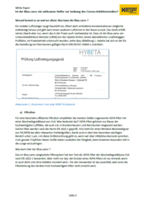 Testbericht zum Luft-reiniger Blue.care+ vom Universitäts-klinikum Münster